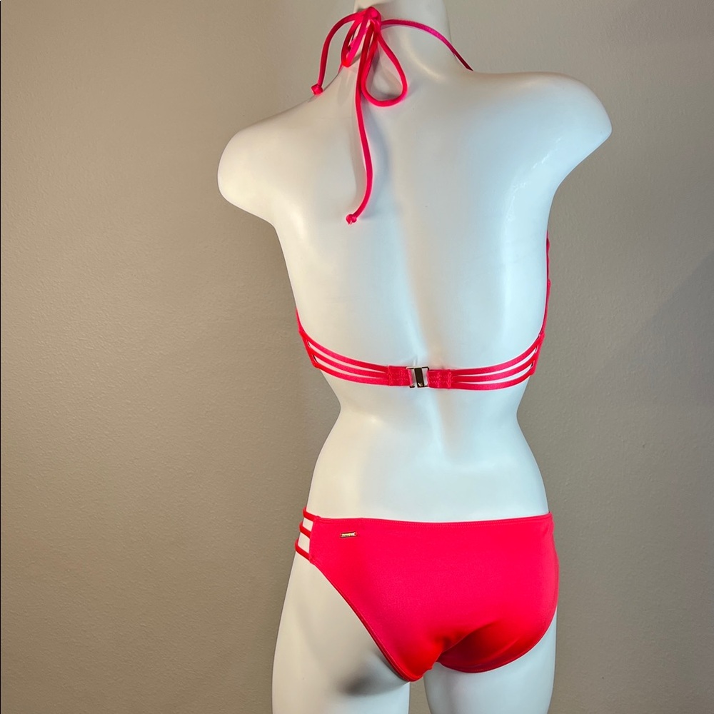Victoria's Secret Hot Pink The Push-up Beach Bandeau and Knockout Bikini 34C / M - Picture 4 of 13